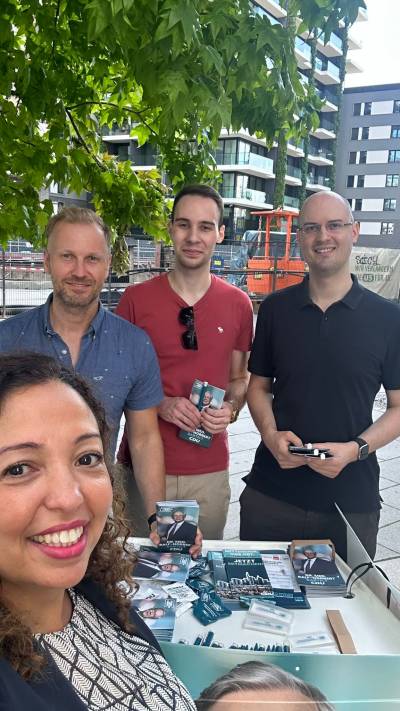 Wahlinfostand Europaviertel zur Landtagswahl 2023